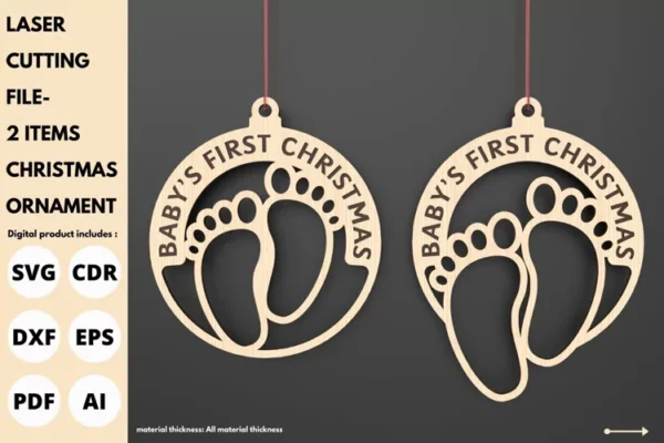 Adorno Navideno Para Bebe Creativo Digital